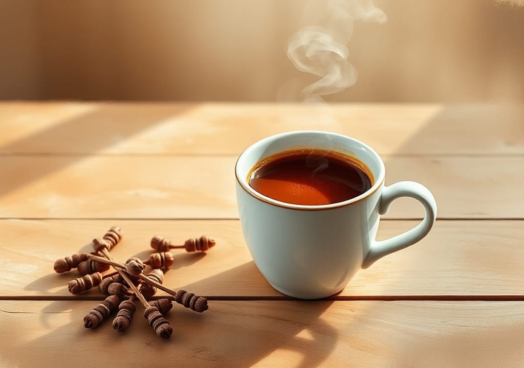 Coffee Still Life in Impressionist Style