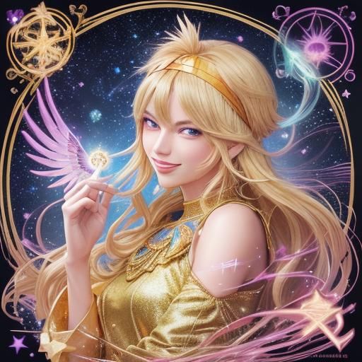 Anime Tarot Reader with Phoenix Headband