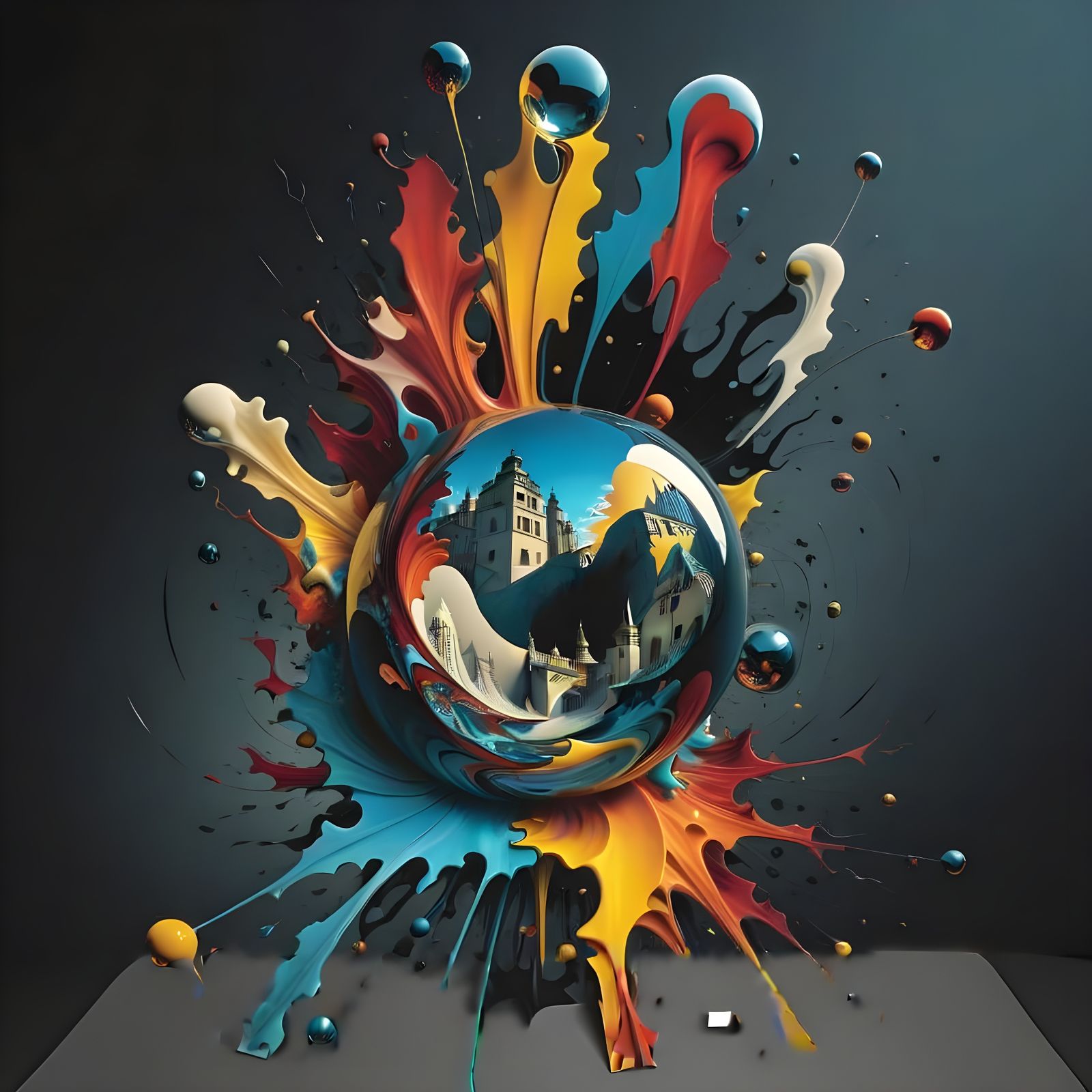 Desolate Gravel Floor in Dark, Moody Perspective