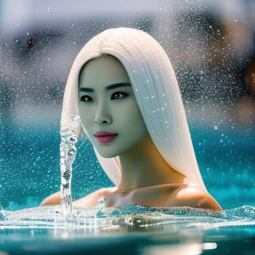 Stunning Water Woman Poured into Existence