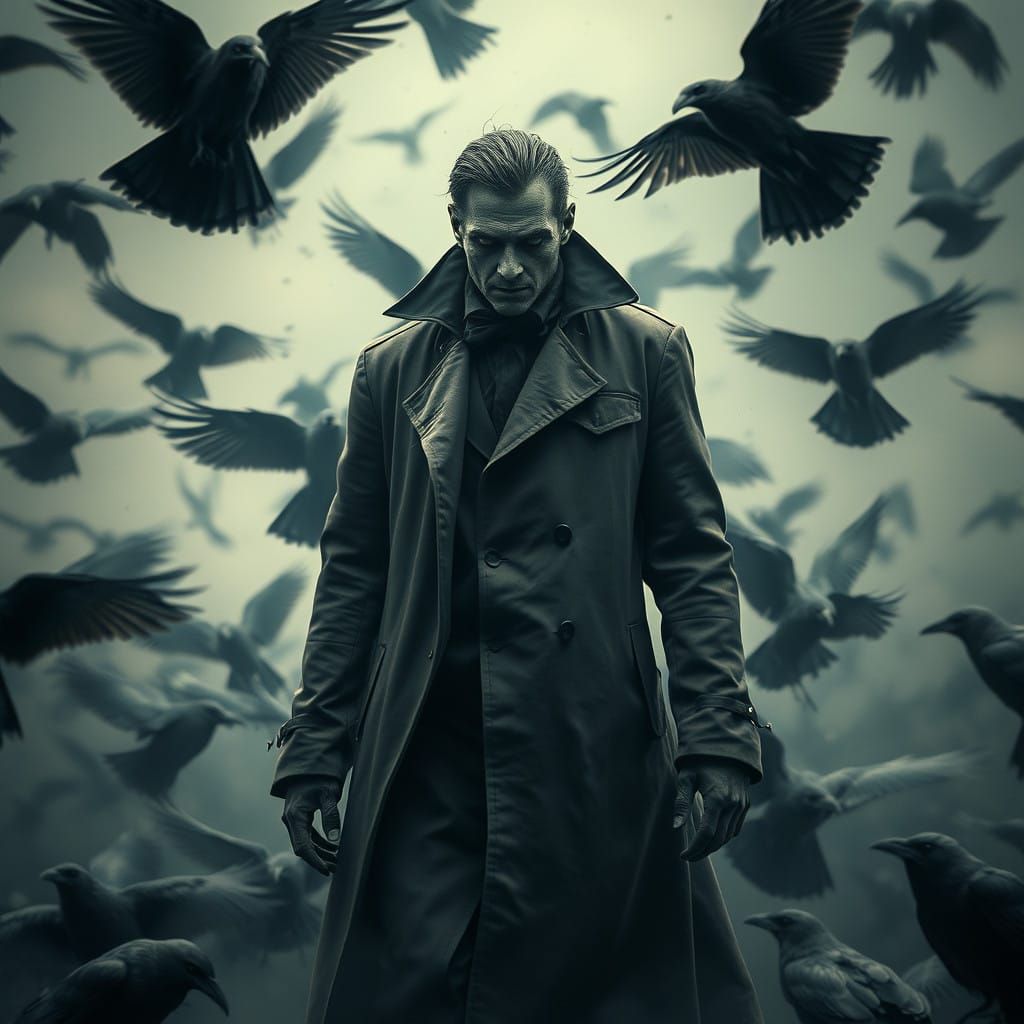 Human Transformed by Dark Fantasy Whirlwind, Cinematic and D...