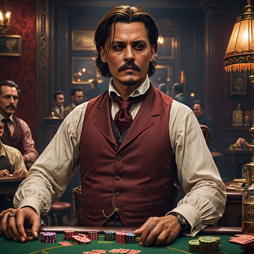 Johnny Depp as 1800s Poker Dealer: Artstation Concept
