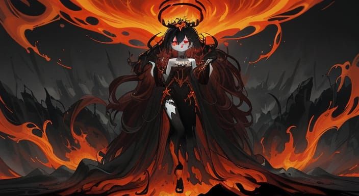 Goddess of Hell in Dark Fantasy Concept Art