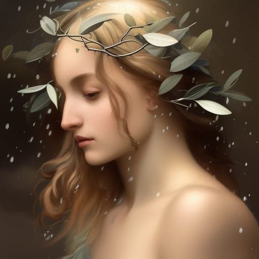 Dove With Olive Branch in Raphael Style