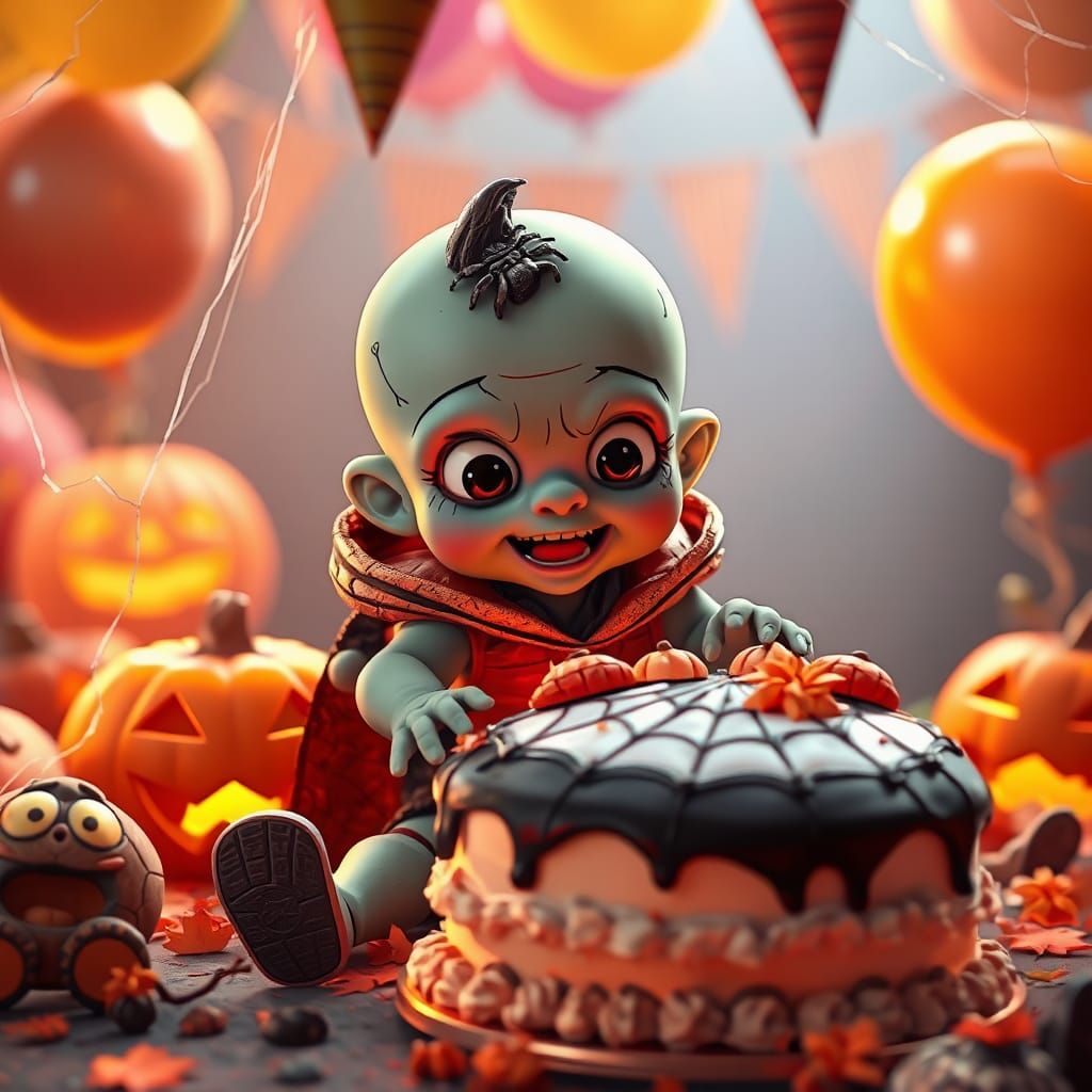 Baby zombie’s first birthday