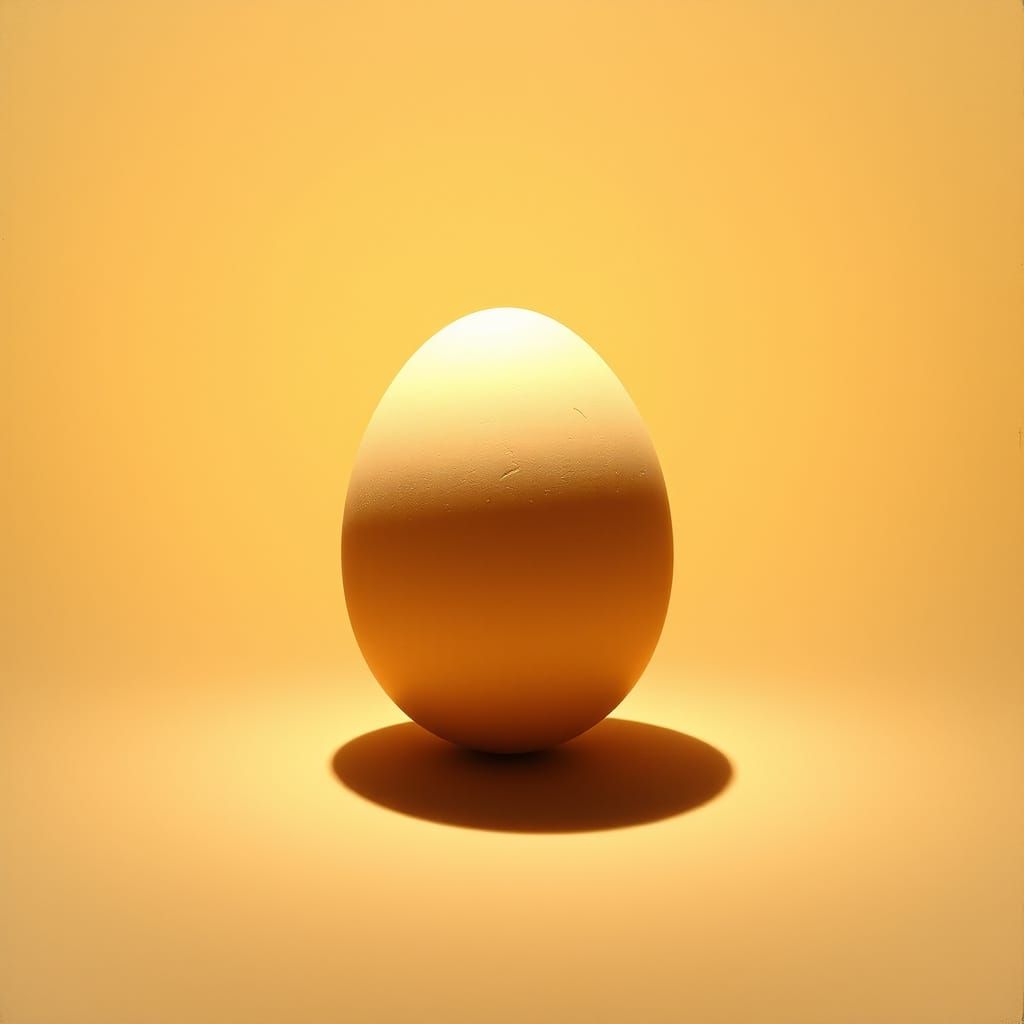 Egg in Warm Light, Inspired by Spanish Still Life