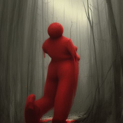 Horror Teletubbie in Gustave Doré Style