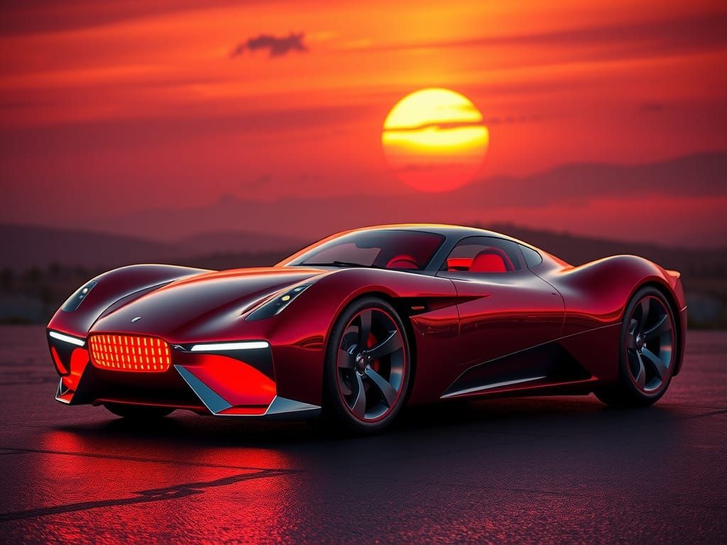 Concept car. award-winning photo of a cool retro street-crui...