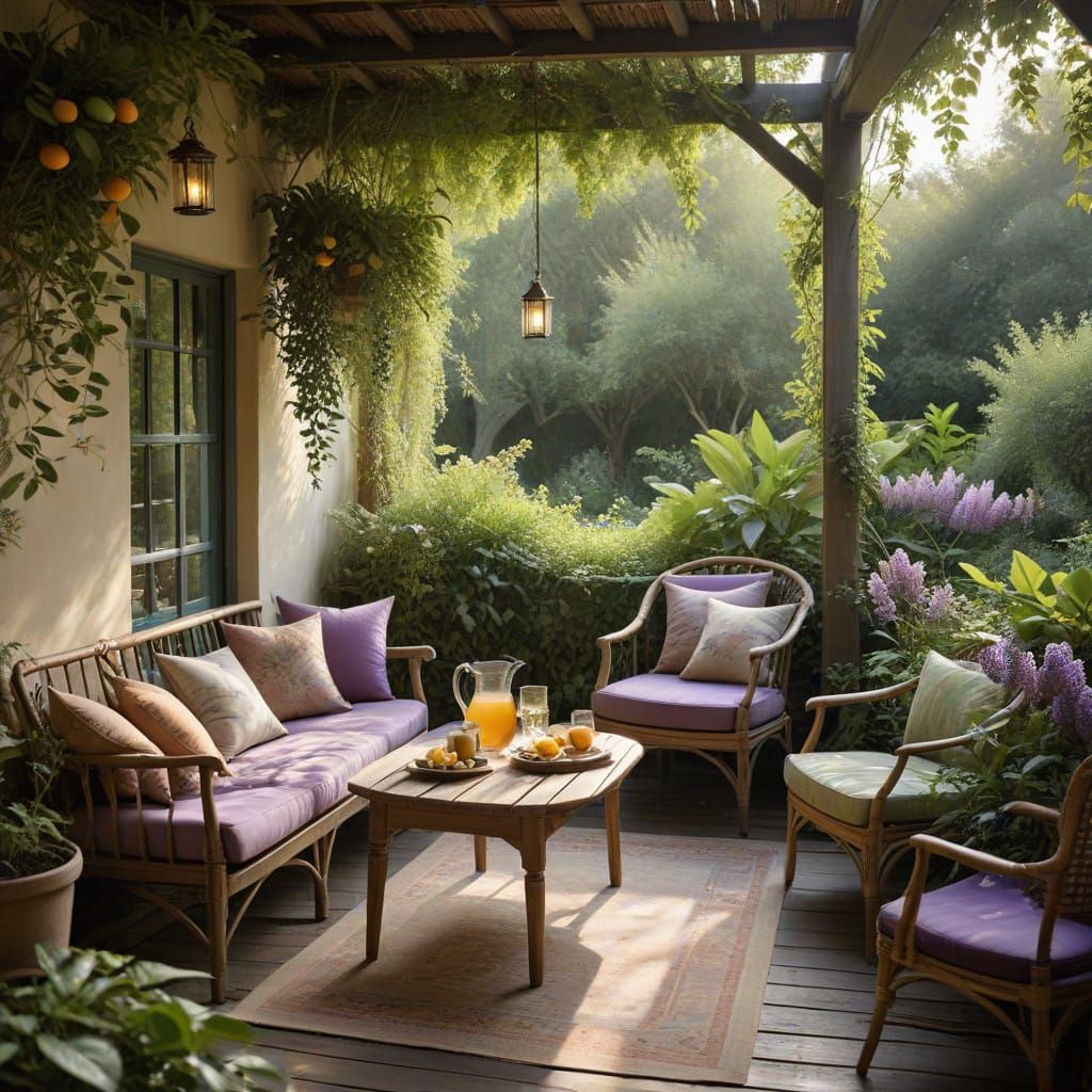 The scene feels like a serene summer afternoon on a sunlit p...