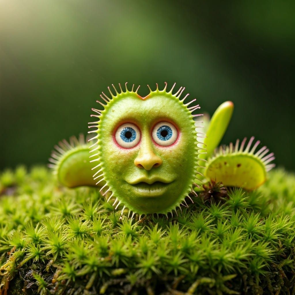 Anthropomorphic Venus Flytrap with Expressive Eyeballs