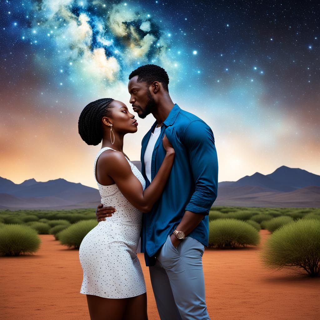 Confrontation Under Starry Skies: A Nigerian Scene