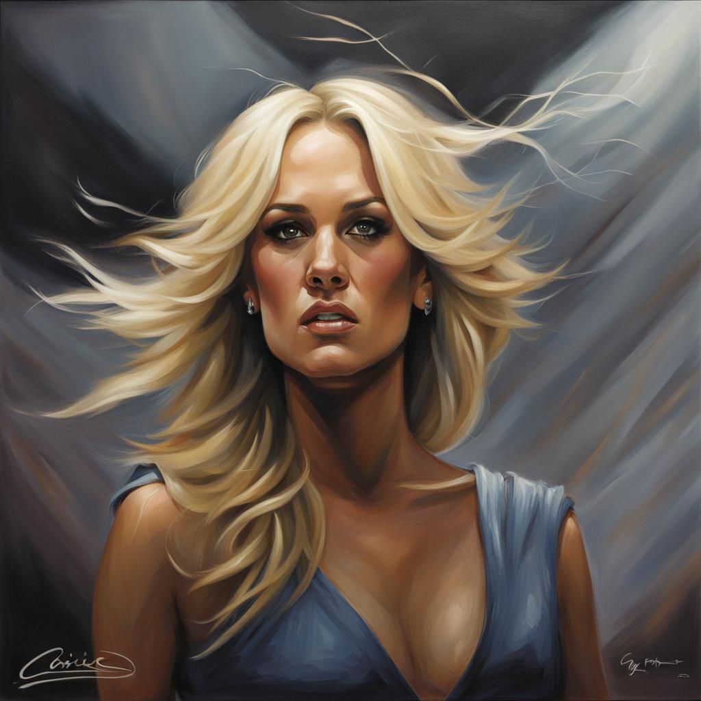 Sinister Carrie Underwood Blown Away by Greg Rutkowski