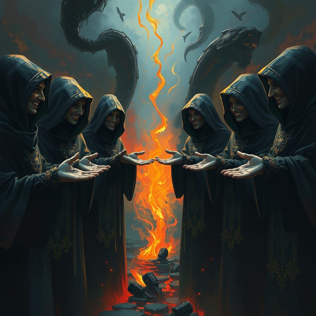 Mystical Circle in Ethereal Digital Art Style