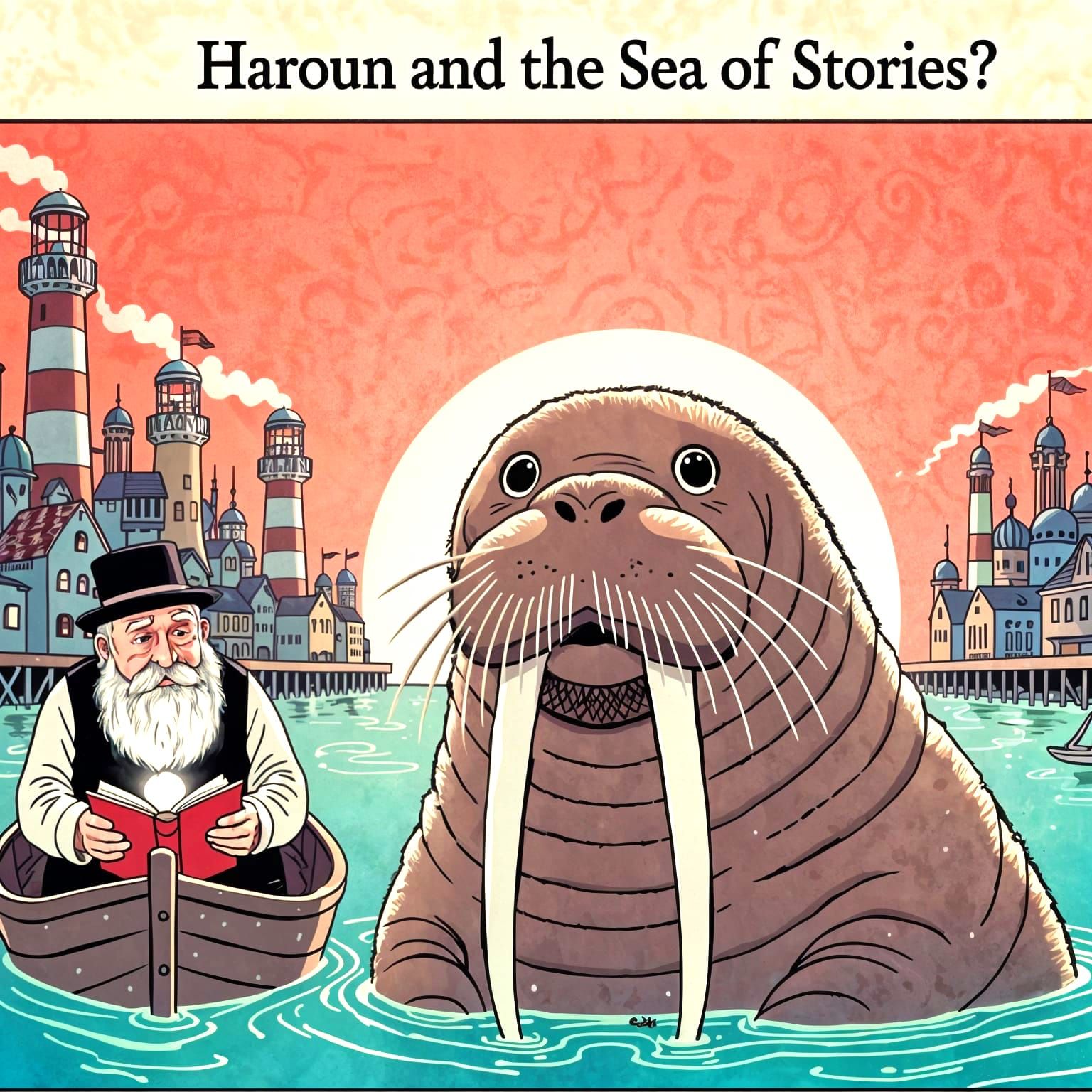 The Walrus in Haroun and the Sea of Stories? He‘s the person Haroun is trying to talk to in order to get his father's St...