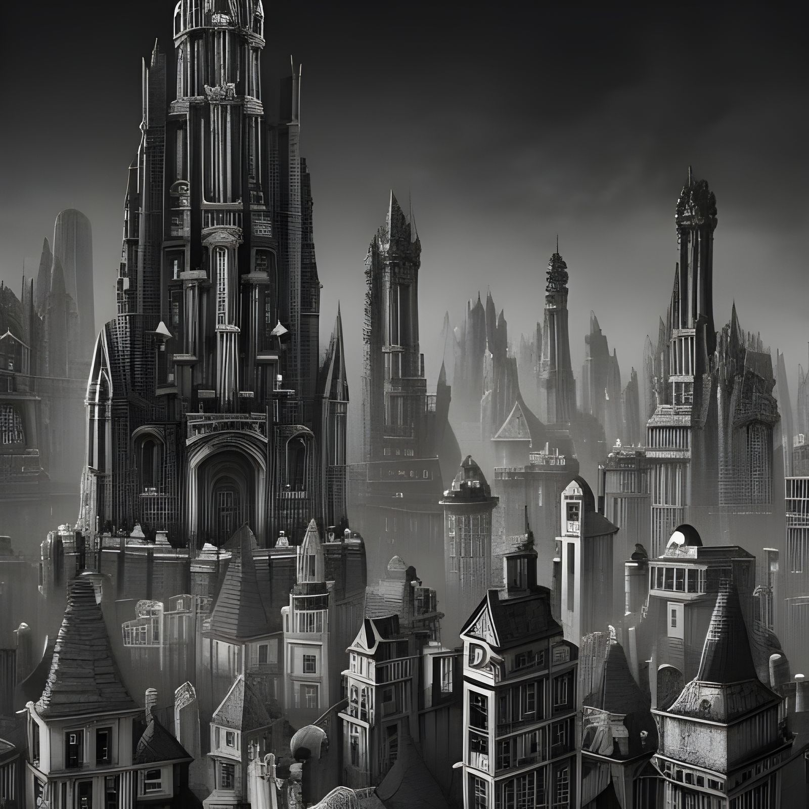 Ominous Monster City by Joe Fenton, Detailed Art
