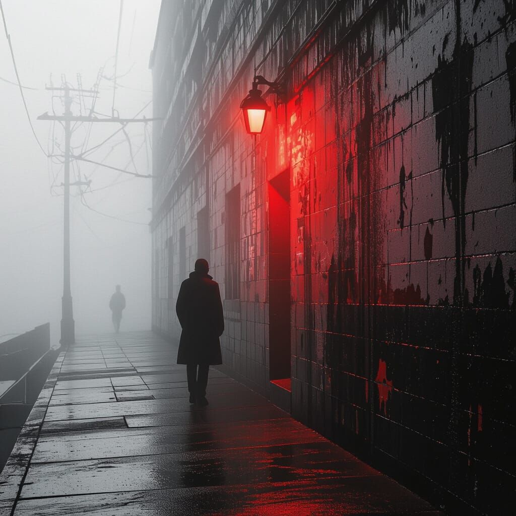 Noir Midnight Passage in Red, Black and White