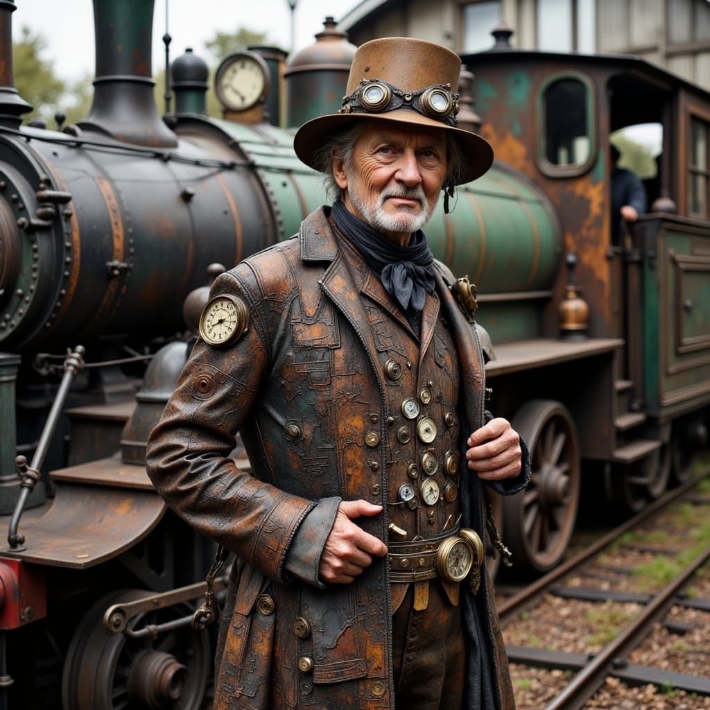 Steampunk Man by 1820 Steam Train