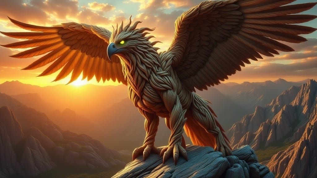 Powerful Griffin Majestic Eagle Head