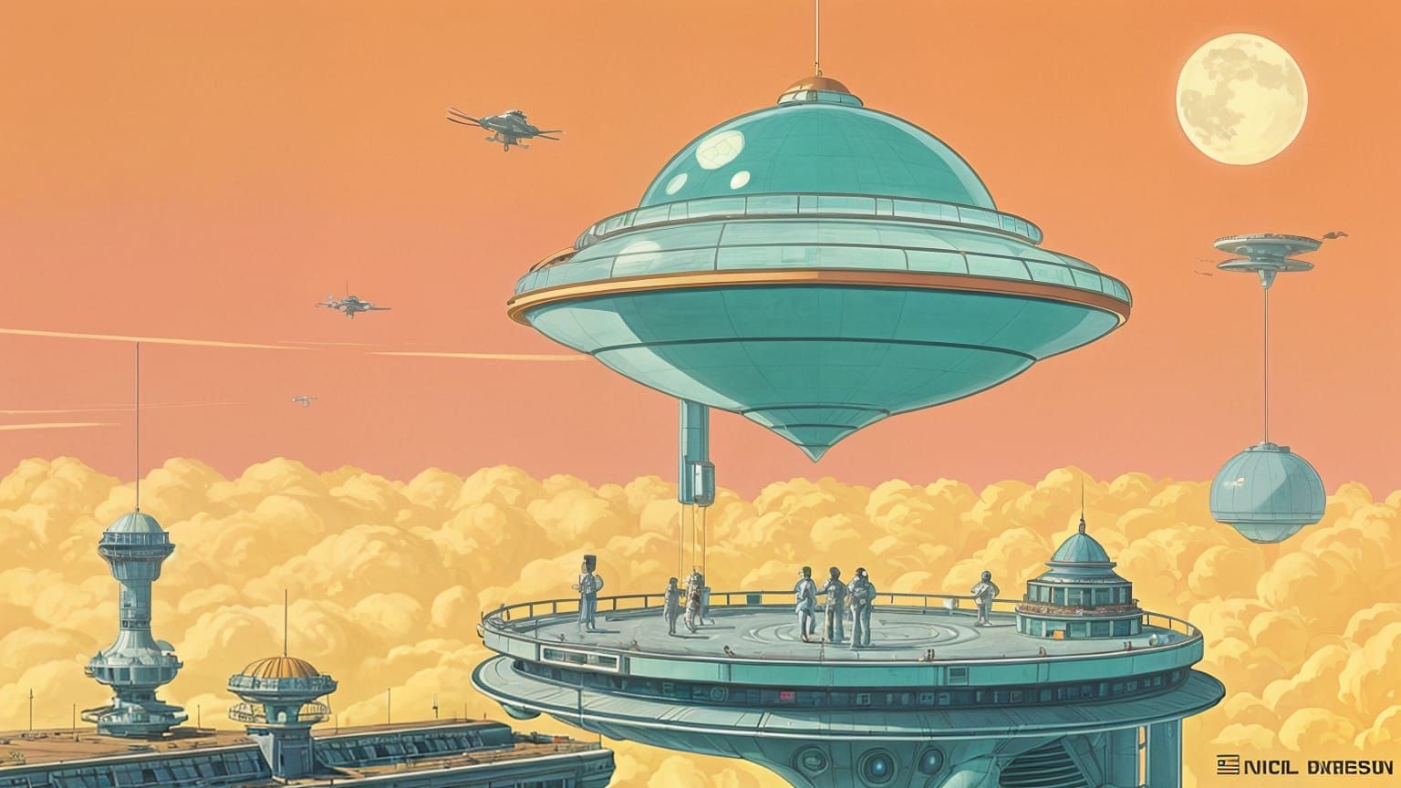 Jetsons-Inspired Spaceship Lands at Venus Station