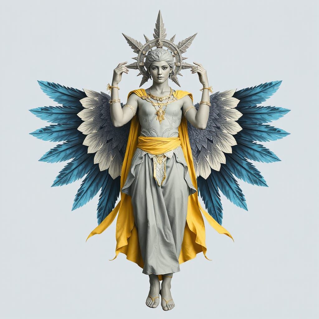 Mercury in Gemini: Greygoth Angel in Pop Art Style