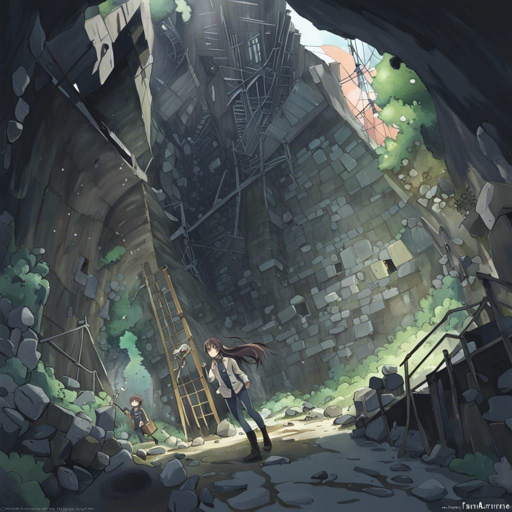 Anime Style Ruins of an Underground Mine