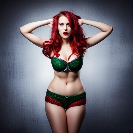 Dark Christmas Scene with Mistletoe Belt