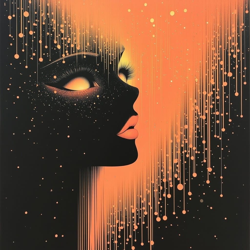 Surrealistic Vortex of Emotion in Cyberpunk Style