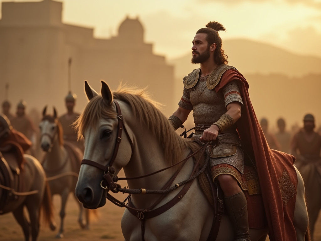 Jewish Warrior in Chariot: Biblical Scene