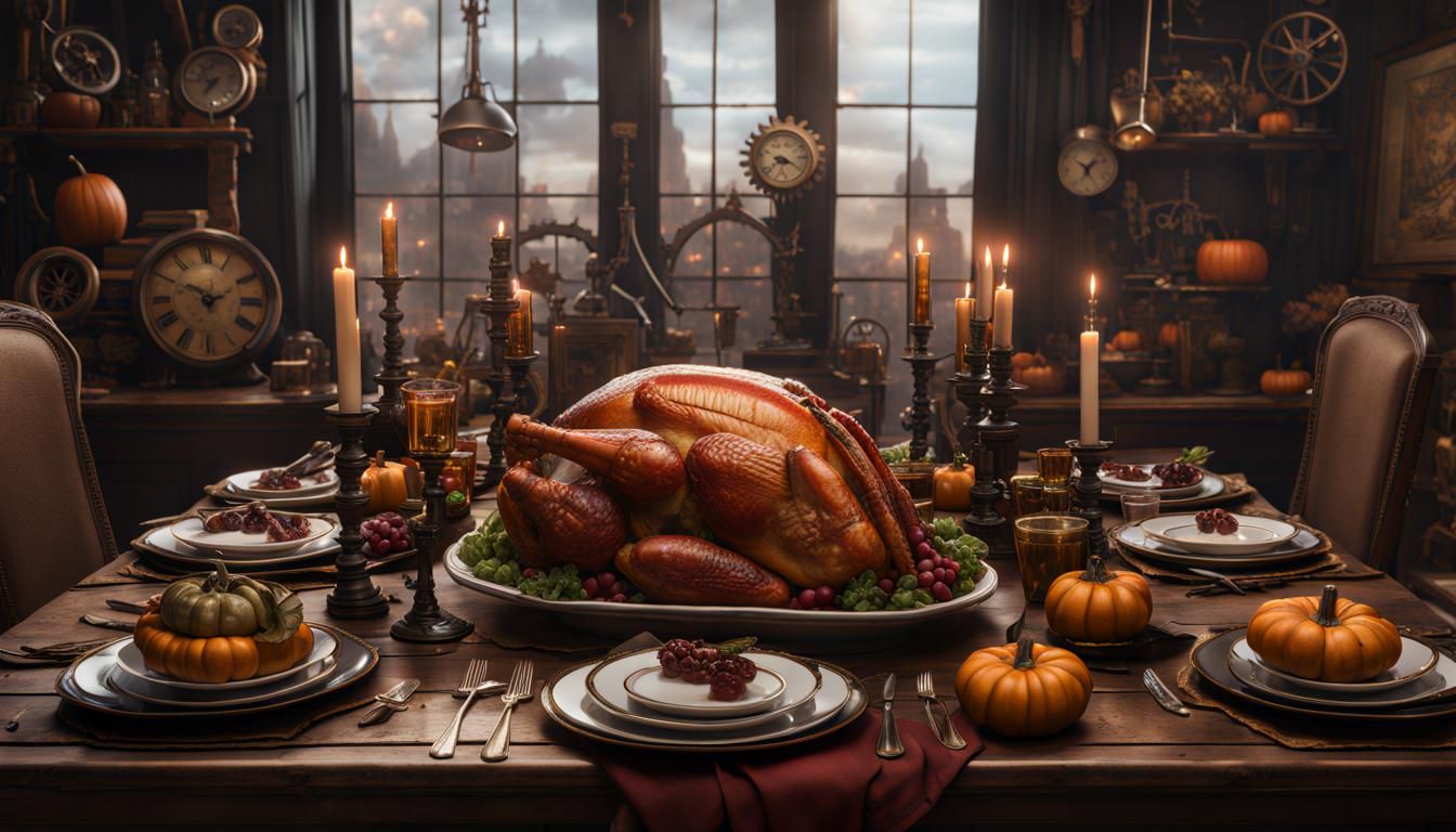 Steampunk Marvel Superheroes Celebrate Thanksgiving