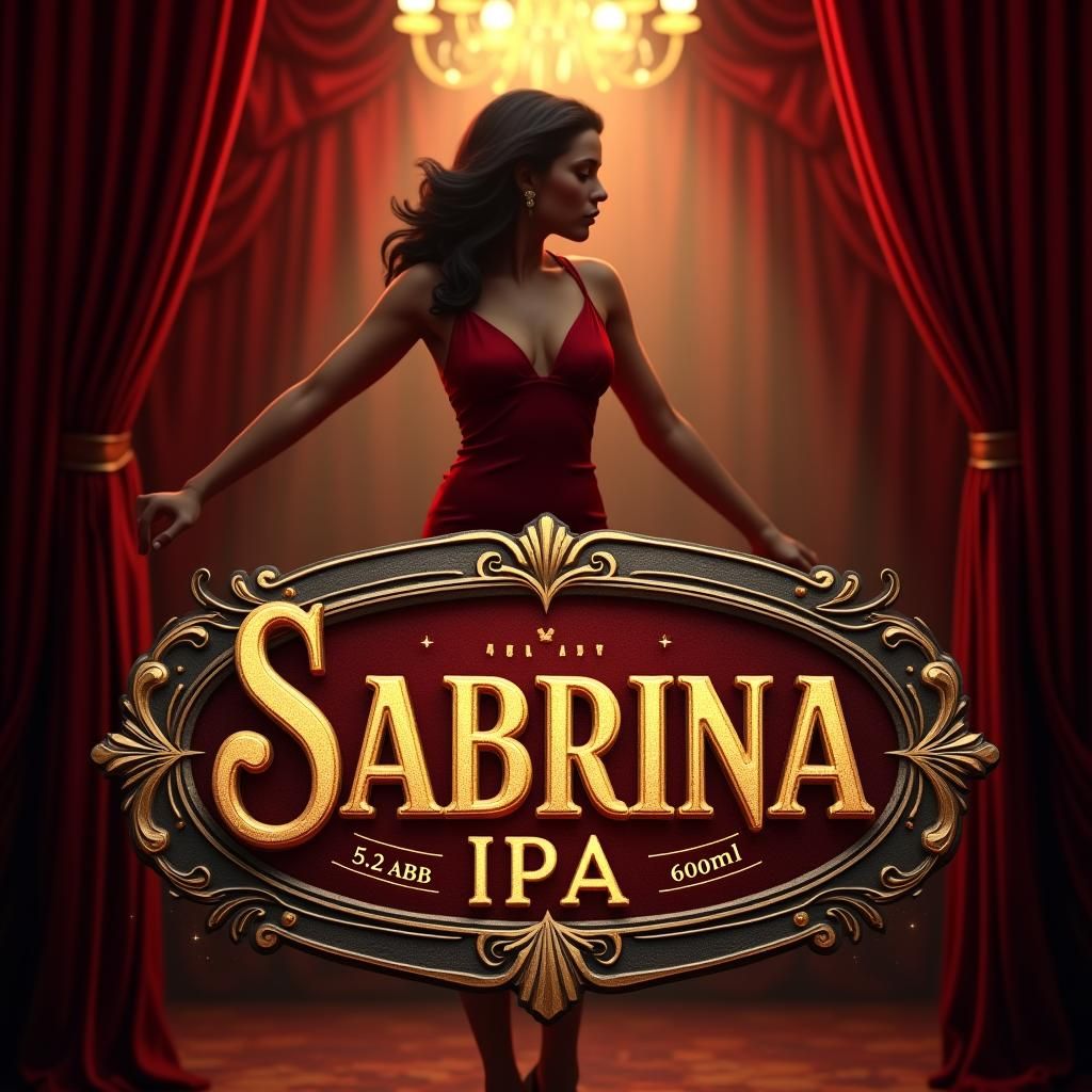 Cabaret Beer Label Design with Art Deco Flair