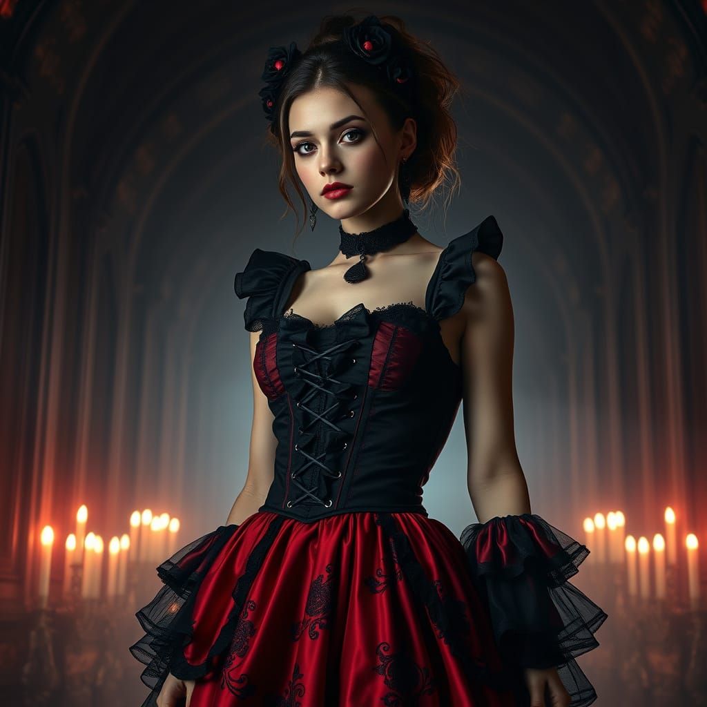 Gothic Maid in Dark Romance Aesthetic