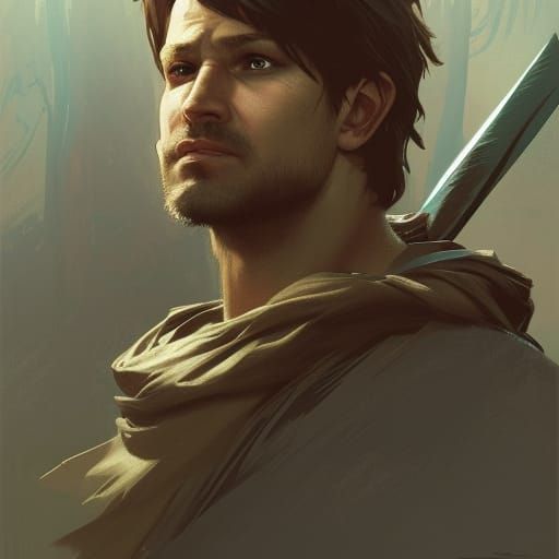 Robin Hood and Little John Portrait