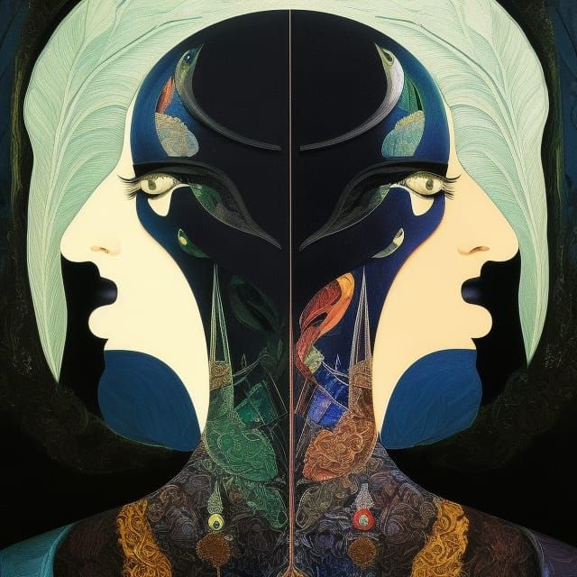 Expressive Portrait of Youth and Old Age