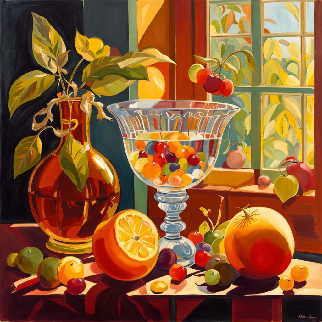 Crystal Fruit Still Life with Angelic Energy