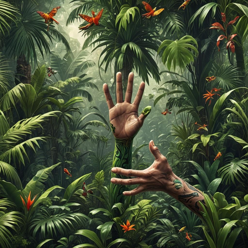 Rainforest in Two Palms: Detailed Matte Painting