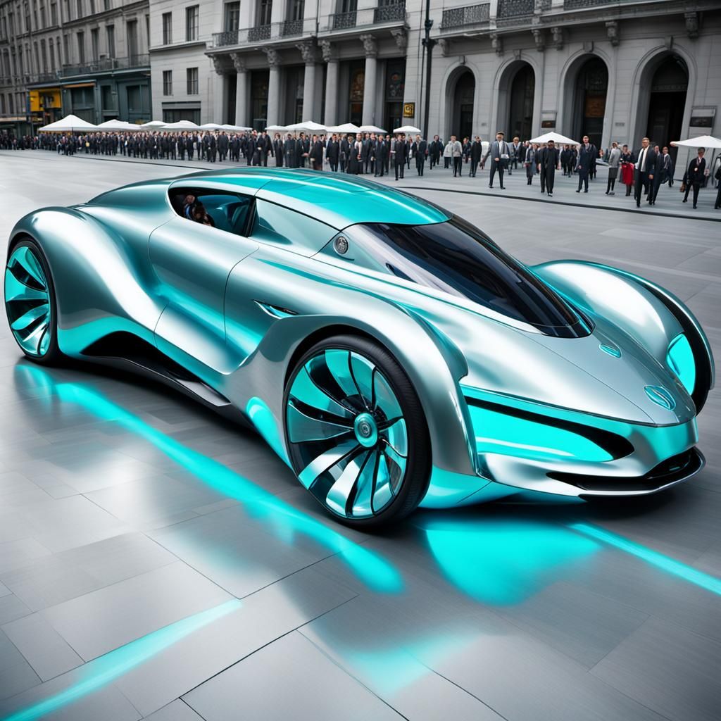 , futuristic hyper car from the year 4050