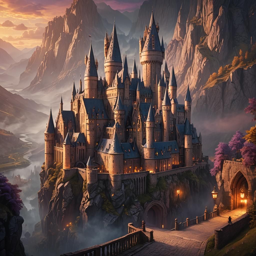 Hogwarts School of Witchcraft and Wizardry at Sunset