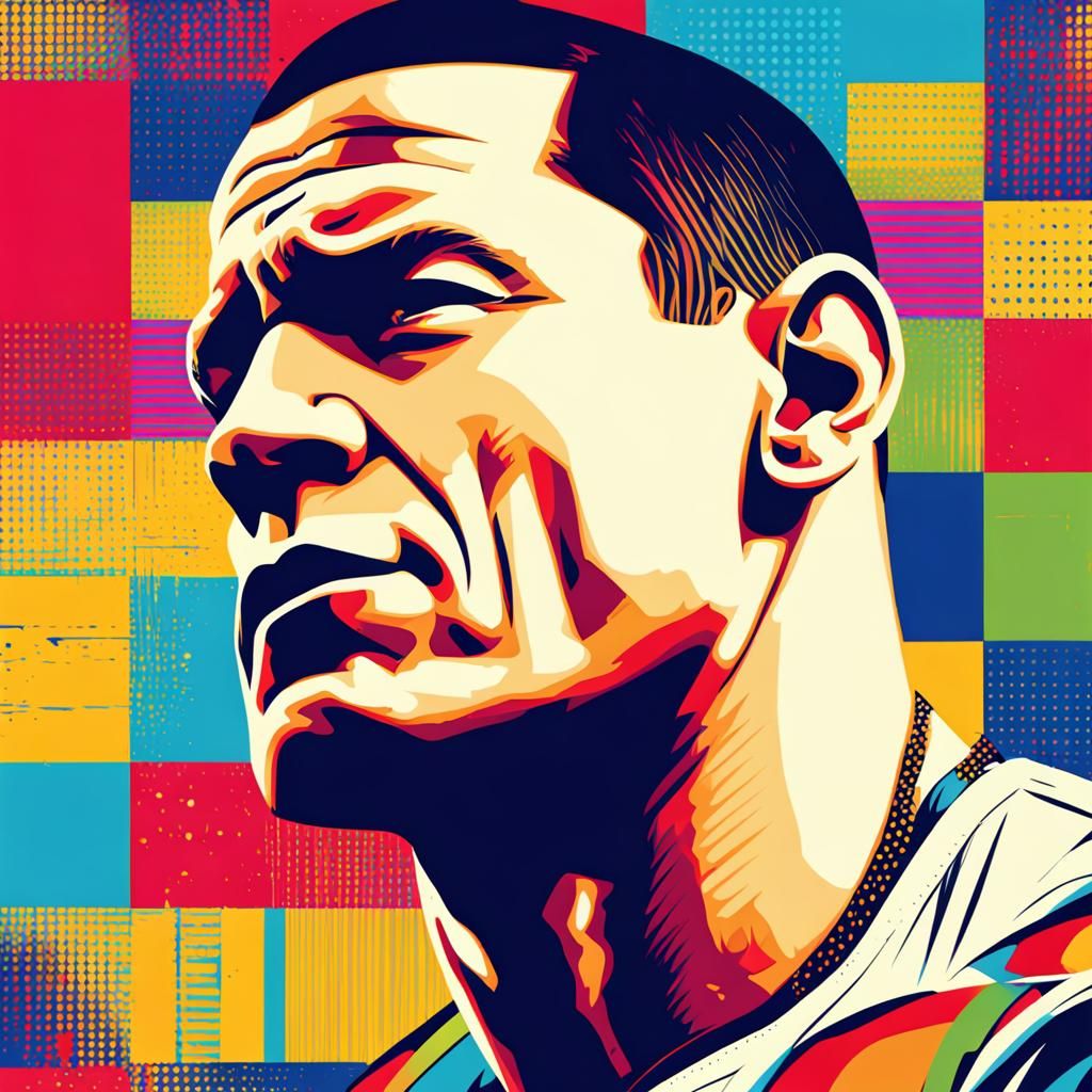 John Cena in Pop Art Screen Print Style
