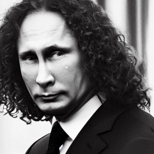 Vladimir Putin Sporting Long Curly Hair