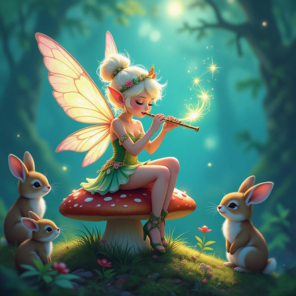 Glowing Pixie's Forest Concert by Tom Whalen