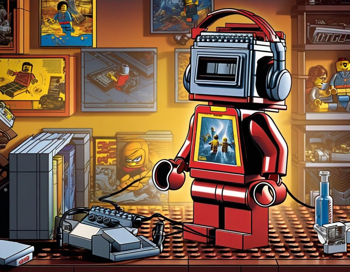 Lego Walkman: Comic Book Art by Brooks & Mumford