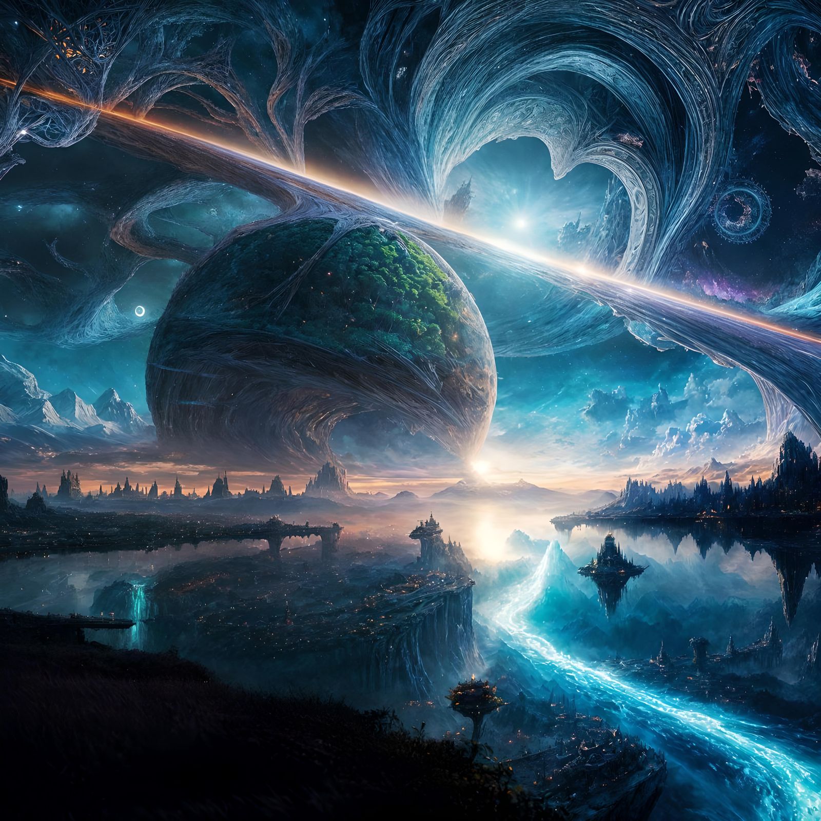 Magnificent Detailed Landscape in Hyperrealism