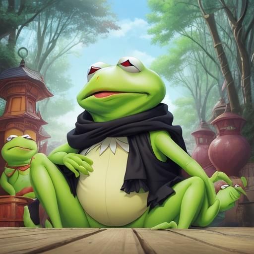 Kermit the Frog as Anime Character