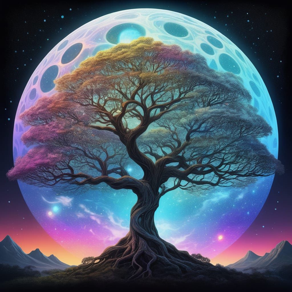 Ethereal Tree of Life in Celestial Splendor