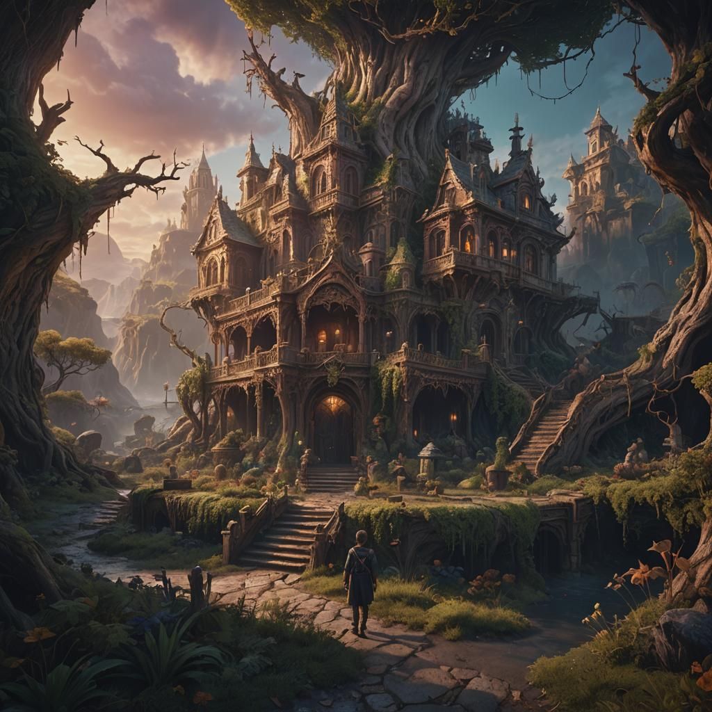 Solitary Figure on a Highway: Matte Painting