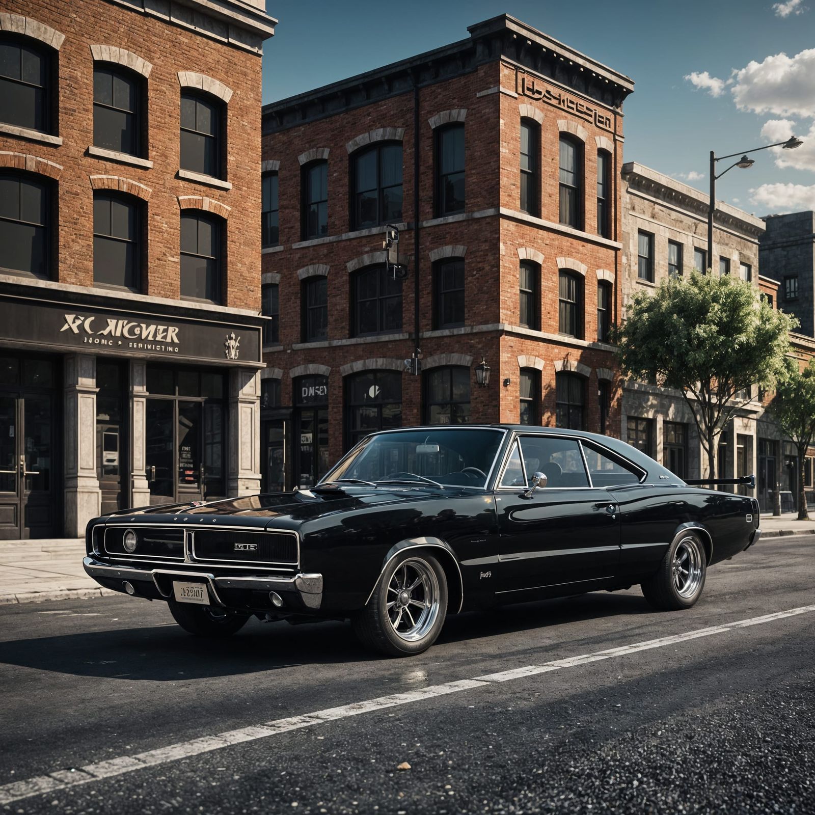 Custom 1967 Dodge Charger in 3D Game Style