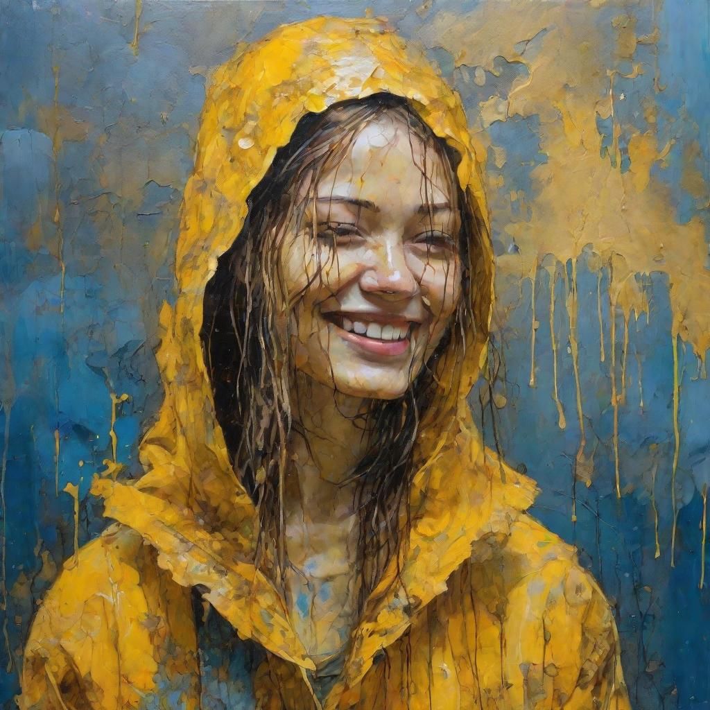 Laughing in the rain