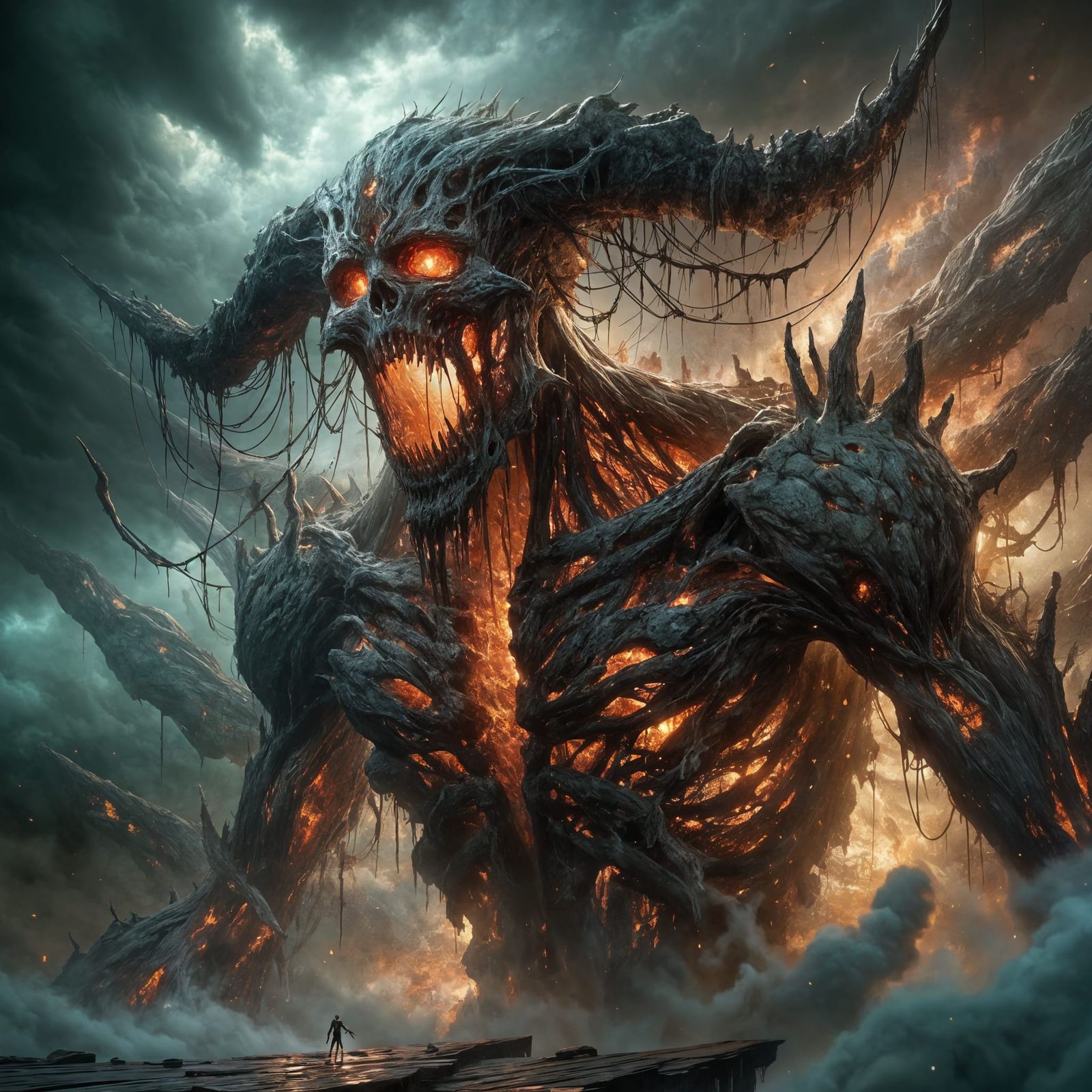 Colossal Stone Titan of Molten Veins