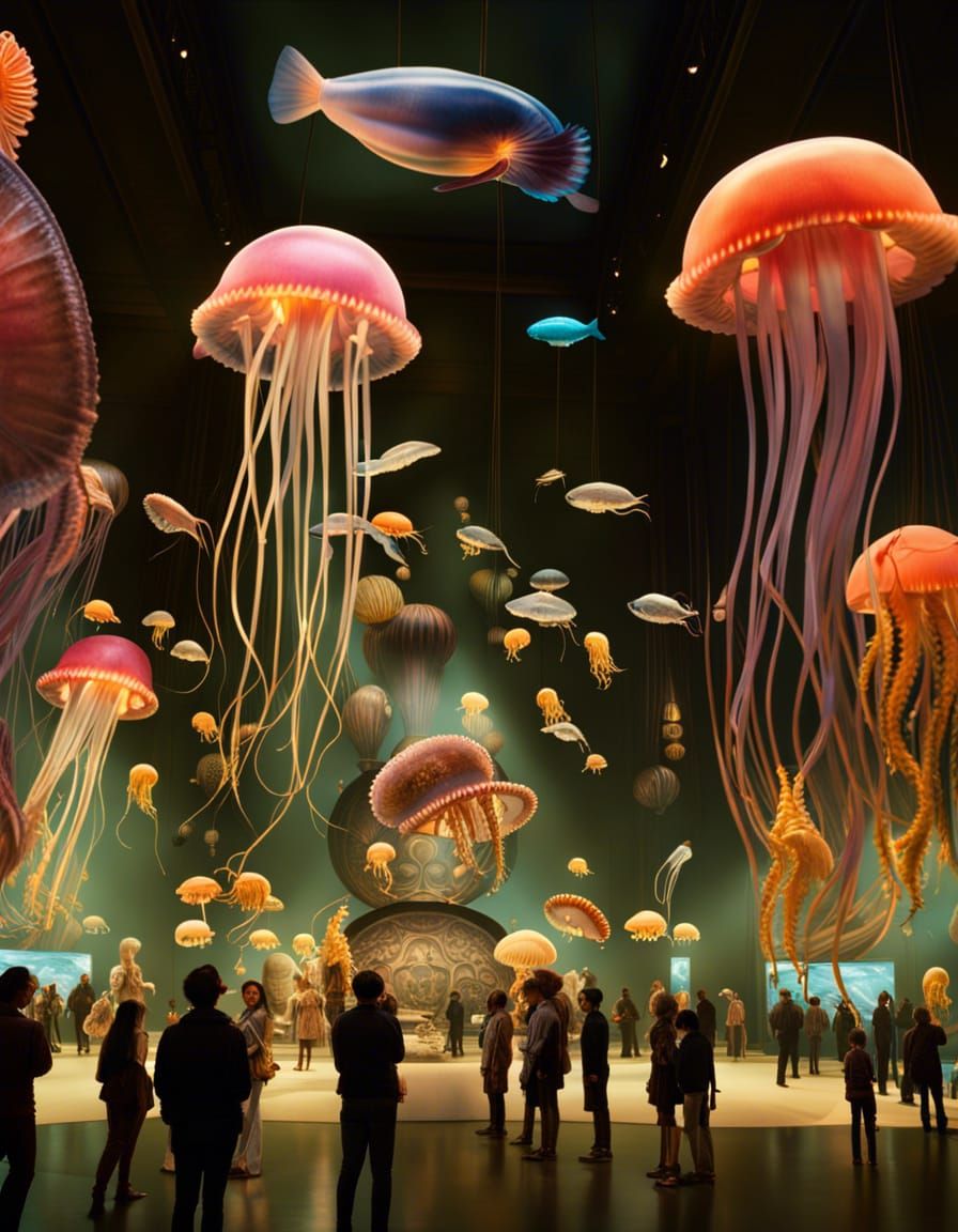 Deep Sea Creatures Exhibit: Digital Matte Painting