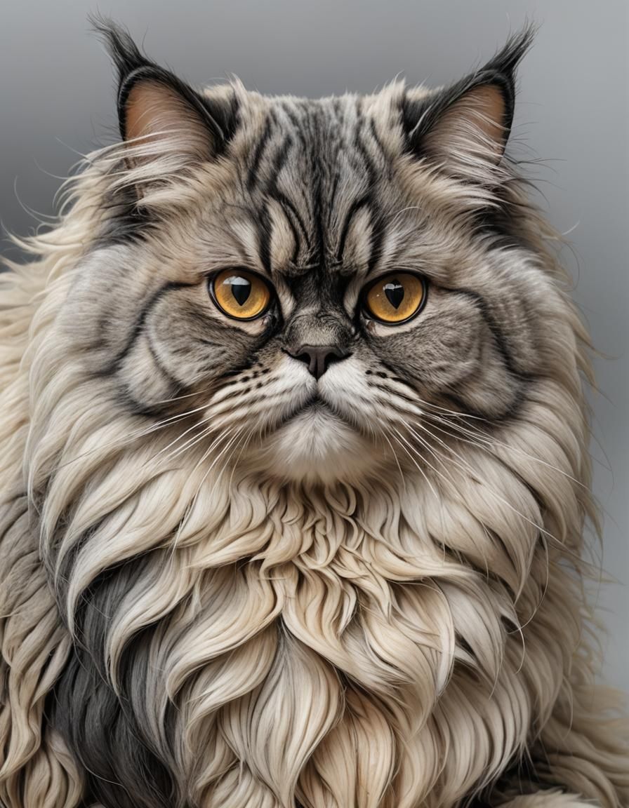 Hyperrealistic Persian Cat Portrait